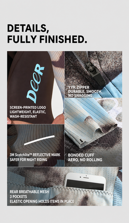 Ribbed Quick-Dry Long-Sleeve Race Cycling Jersey — thumbnail 7 of 12