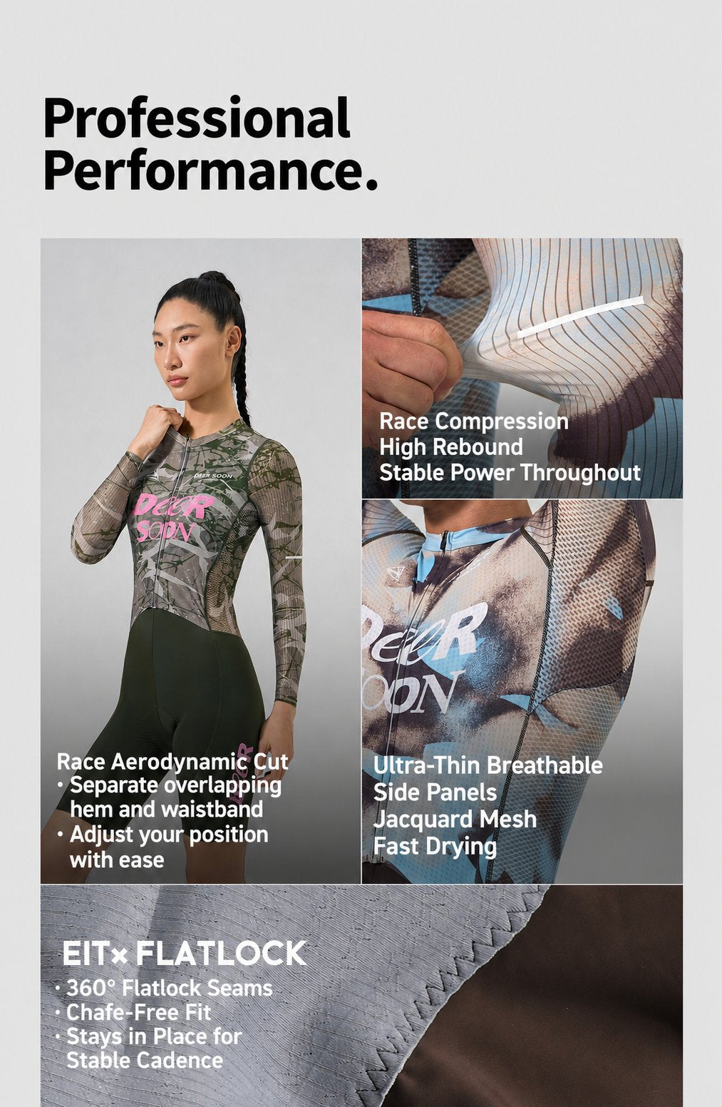 Women's Aerodynamic Ventilated Road Cycling Skinsuit — product story image 07 of 14