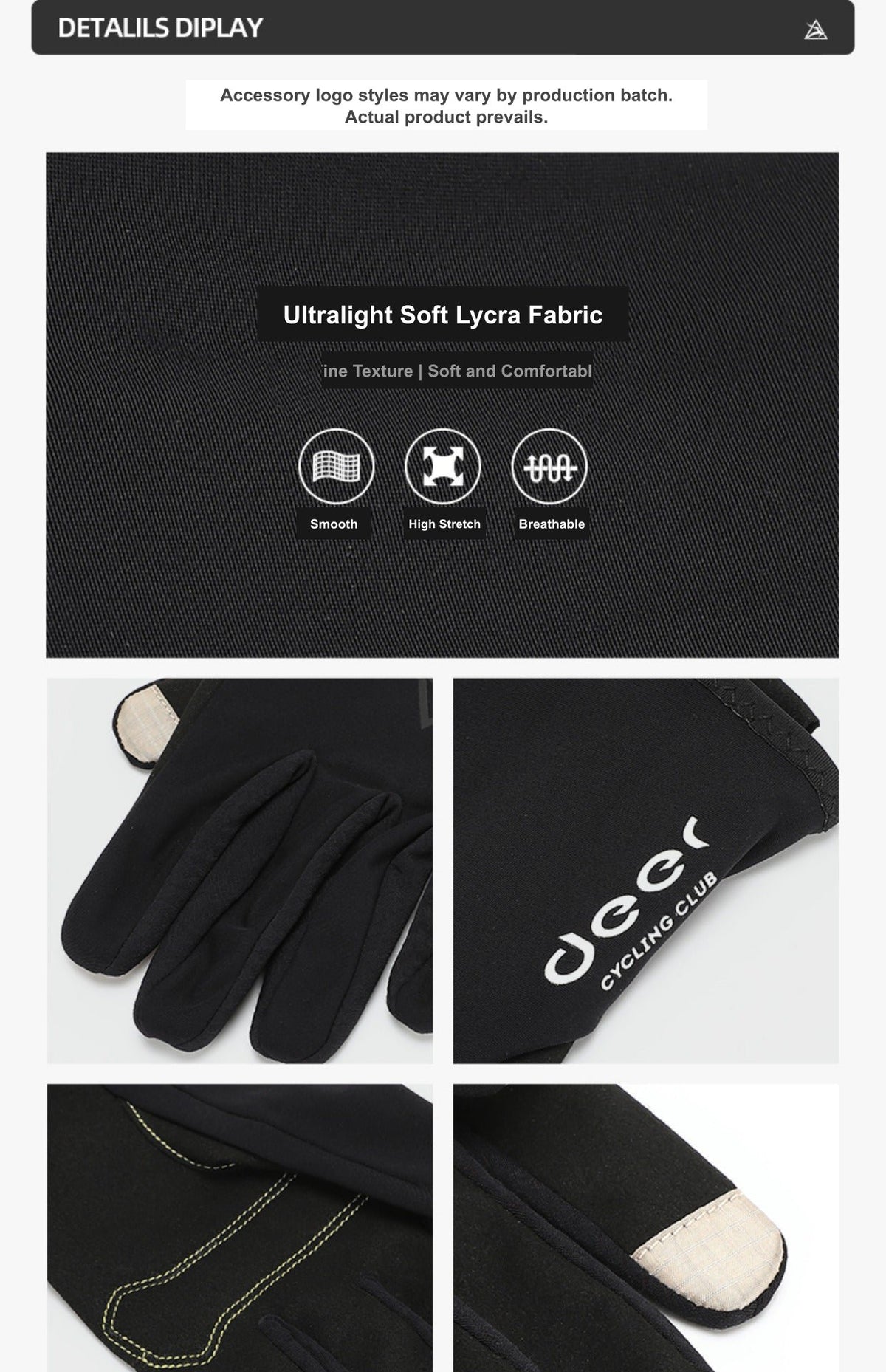 Starfall Fleece-Lined Touchscreen Full-Finger Cycling Gloves — product story image 20 of 21