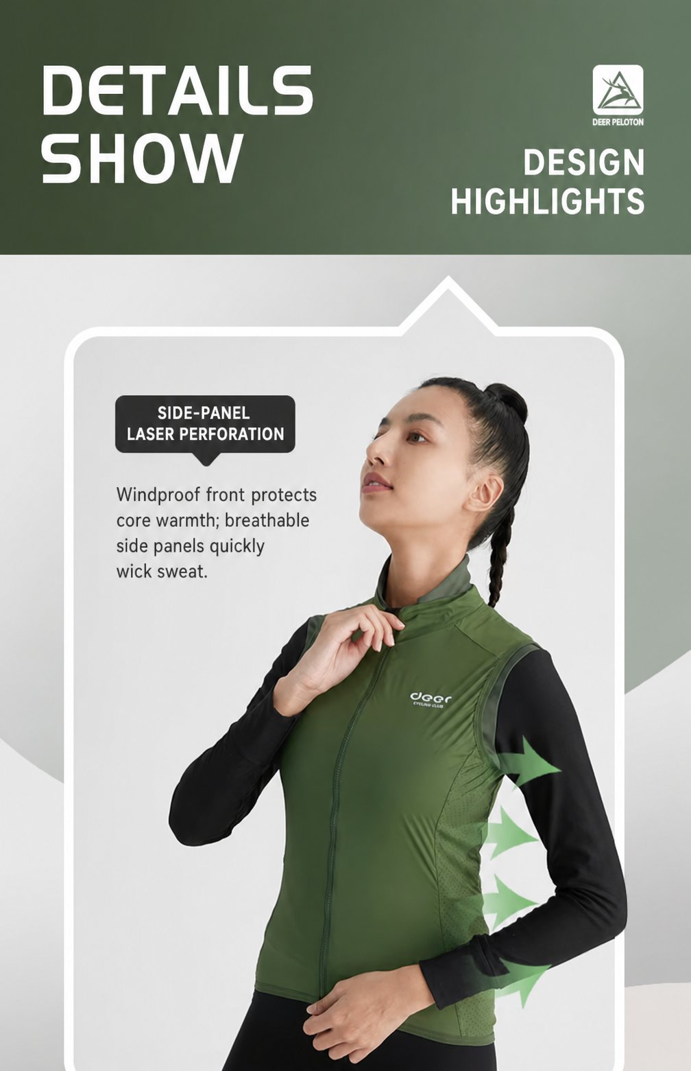 Women's Ultralight Water-Repellent Road Cycling Vest — product story image 17 of 37
