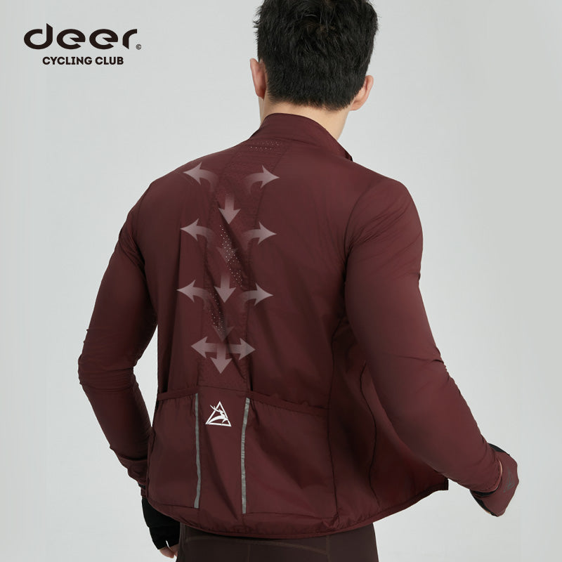 Men's Reflective Windproof Road Cycling Jacket — product story image 04 of 36