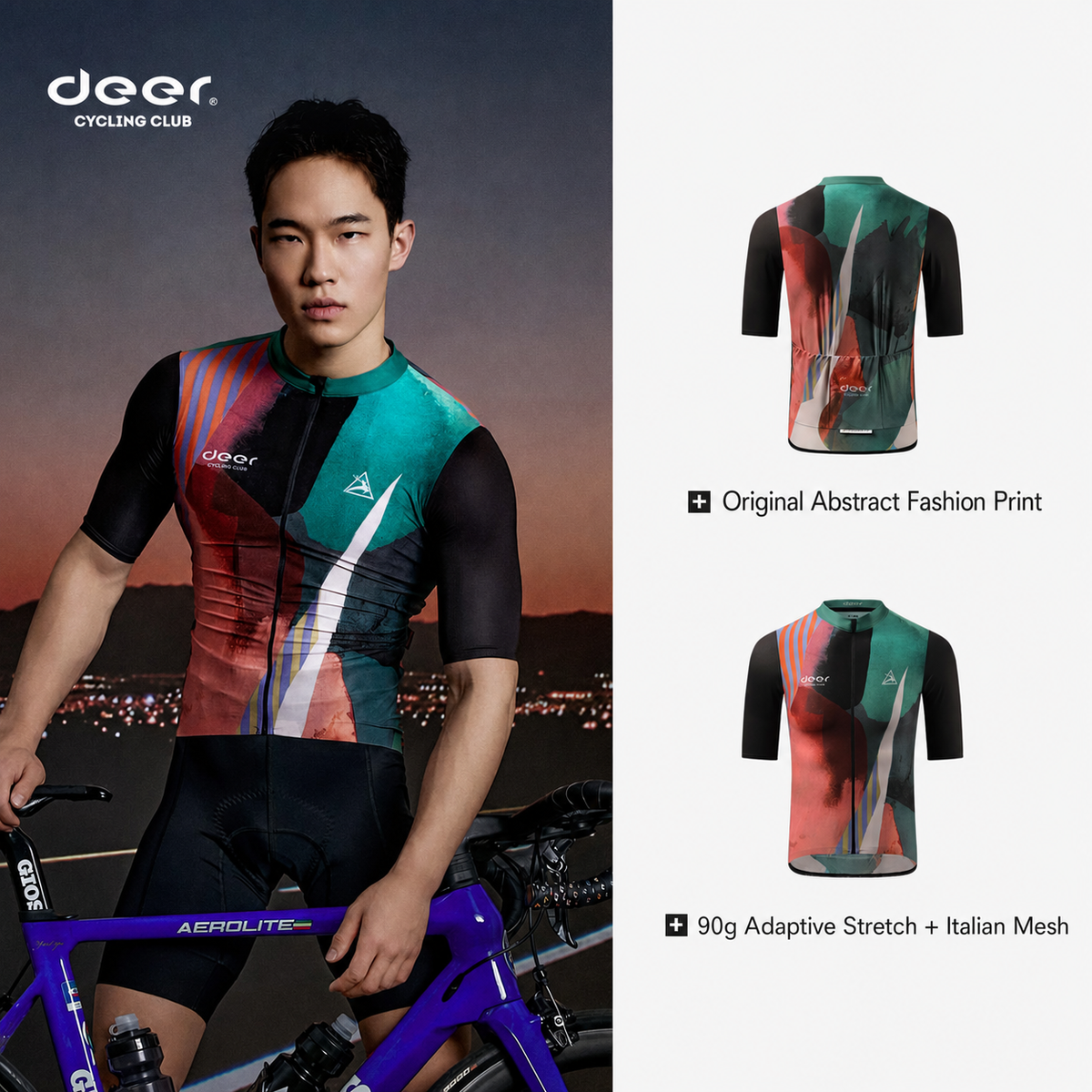 Lightweight Quick-Dry Mesh Cycling Jersey — product story image 05 of 39
