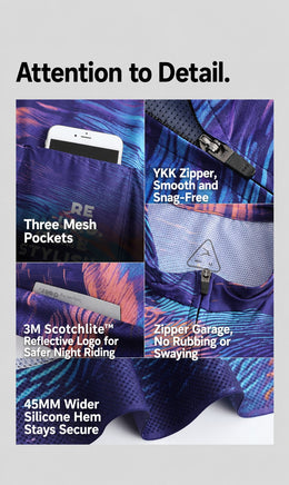 Men's Aerodynamic Mesh-Panel Summer Road Cycling Jersey — thumbnail 7 of 37