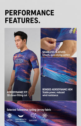 Men's Aerodynamic Mesh-Panel Summer Road Cycling Jersey — thumbnail 8 of 37