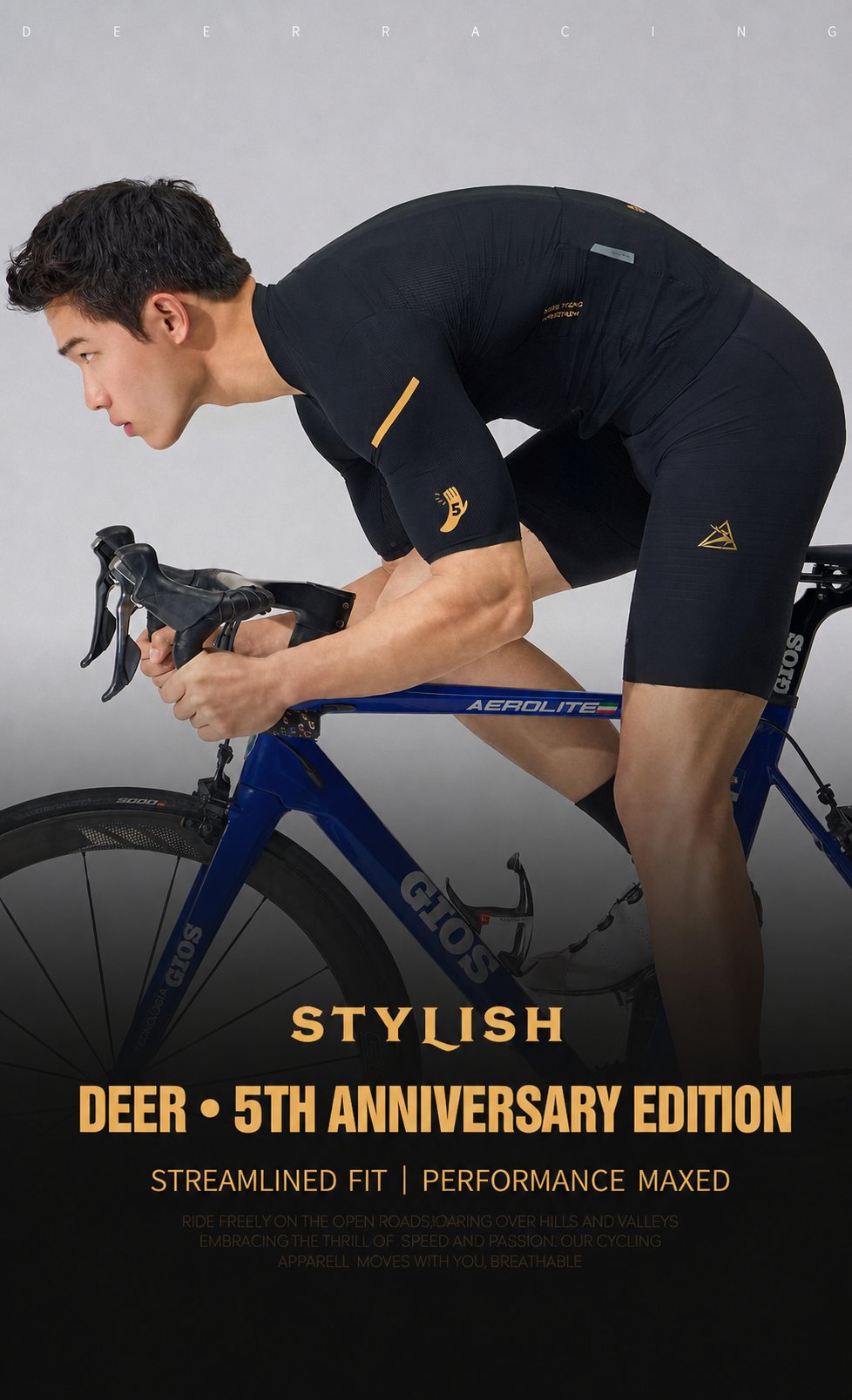 Men's Ice-Texture Quick-Dry Summer Road Cycling Jersey — product story image 01 of 10