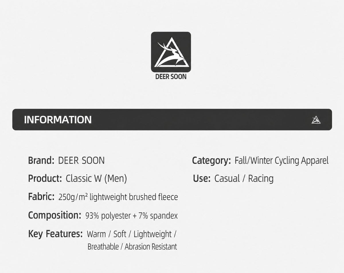 Men's Lightweight Brushed-Fleece Winter Cycling Jersey — product story image 07 of 14