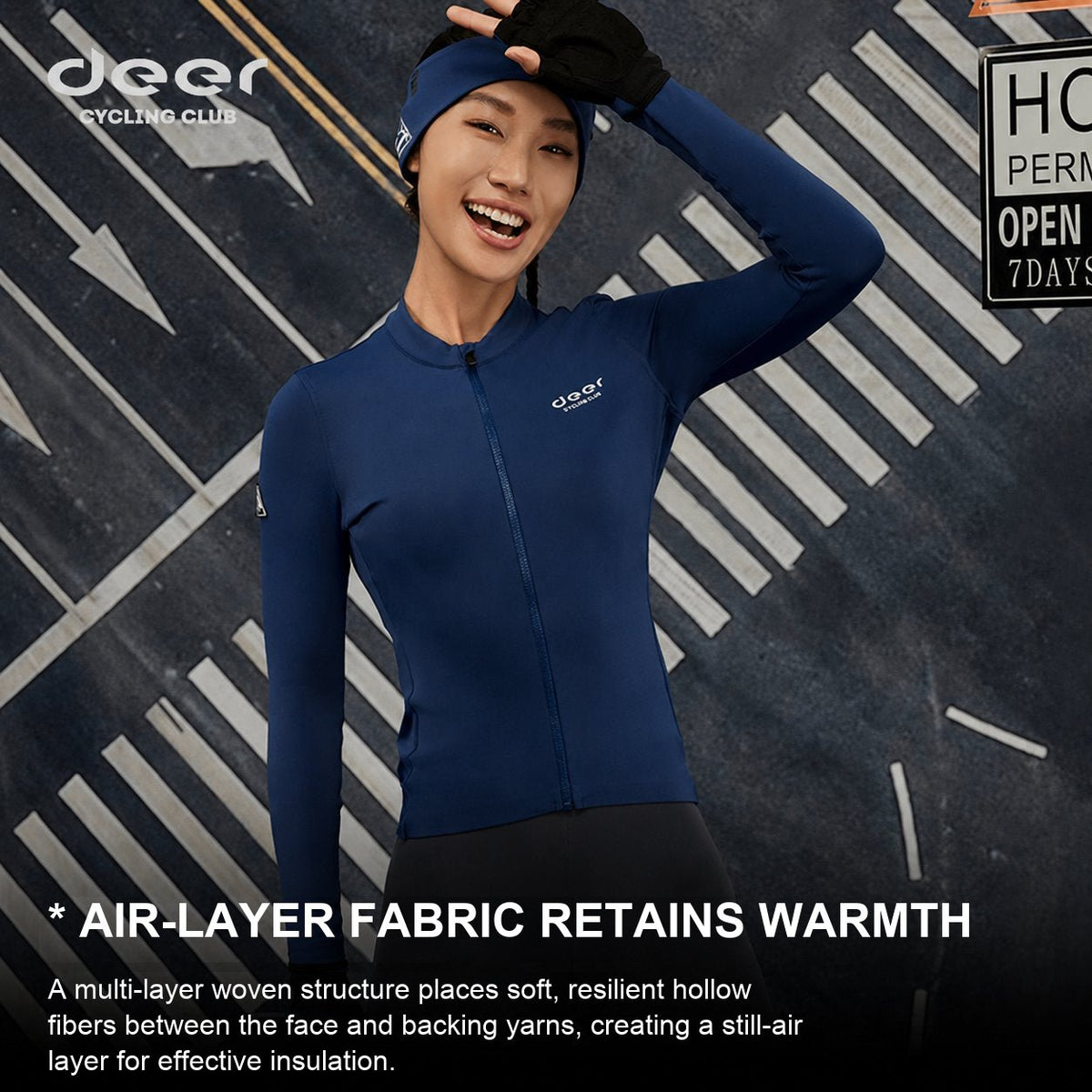 Women's Three-Layer Spring/Fall Long-Sleeve Cycling Jersey — product story image 01 of 37