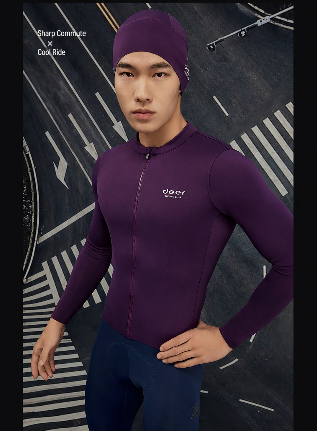 Men's Three-Layer Spring/Fall Long-Sleeve Cycling Jersey — product story image 15 of 37