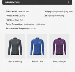Men's Three-Layer Spring/Fall Long-Sleeve Cycling Jersey — thumbnail 21 of 37