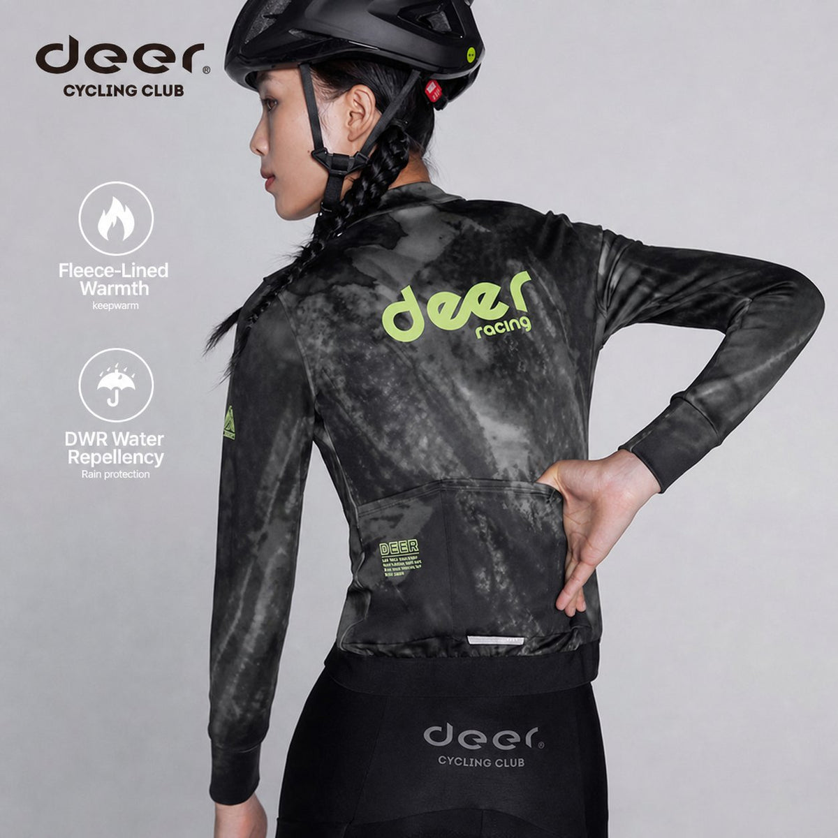 Women's Stretch AirWarm Fleece Road Cycling Jacket — product story image 01 of 26
