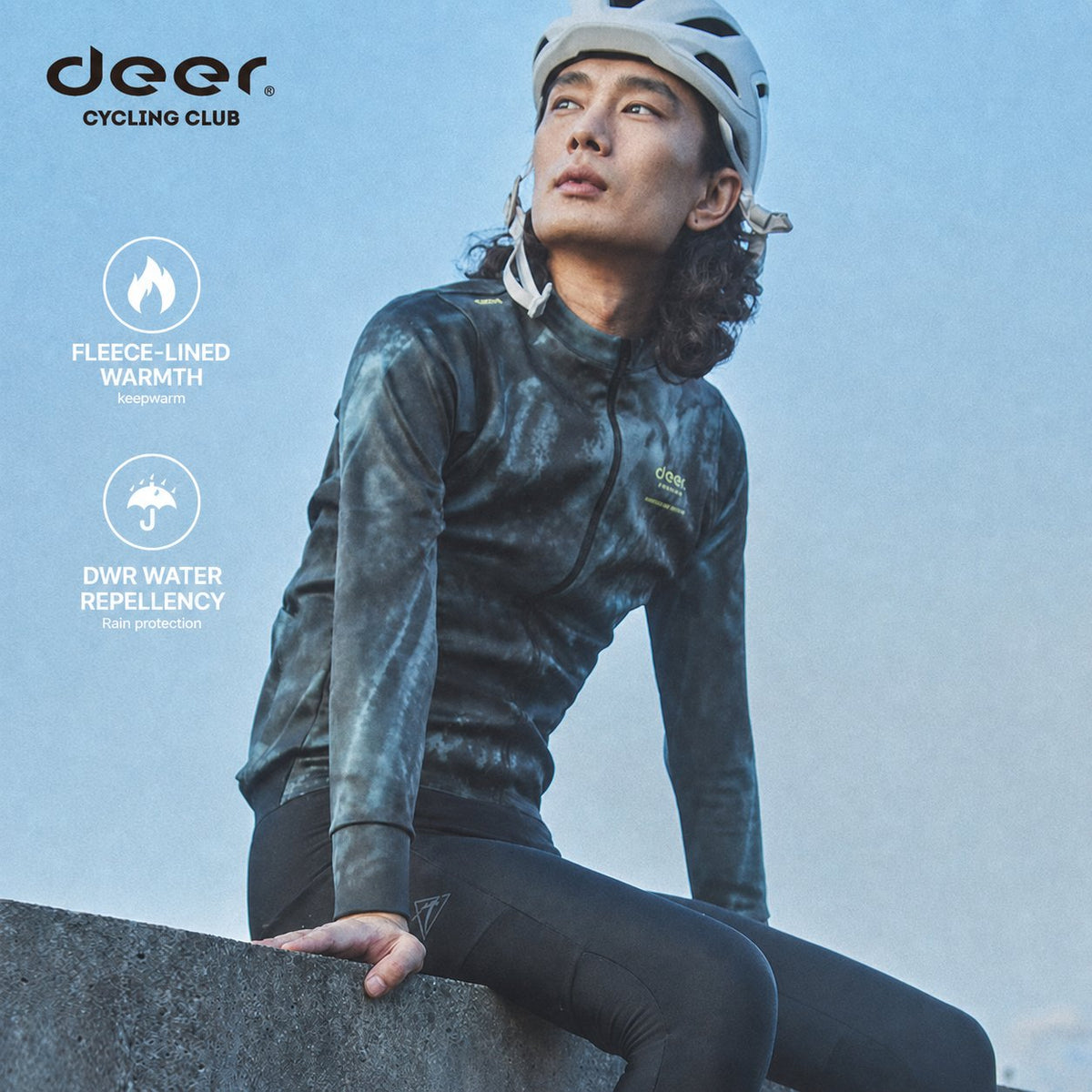 Men's Stretch AirWarm Fleece Road Cycling Jacket — product story image 03 of 27