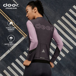 Women's Water-Repellent AirWarm Fleece Road Cycling Jersey — thumbnail 2 of 40