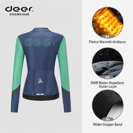 Women's Water-Repellent AirWarm Fleece Road Cycling Jersey — thumbnail 7 of 40