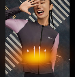 Women's Water-Repellent AirWarm Fleece Road Cycling Jersey — thumbnail 18 of 40