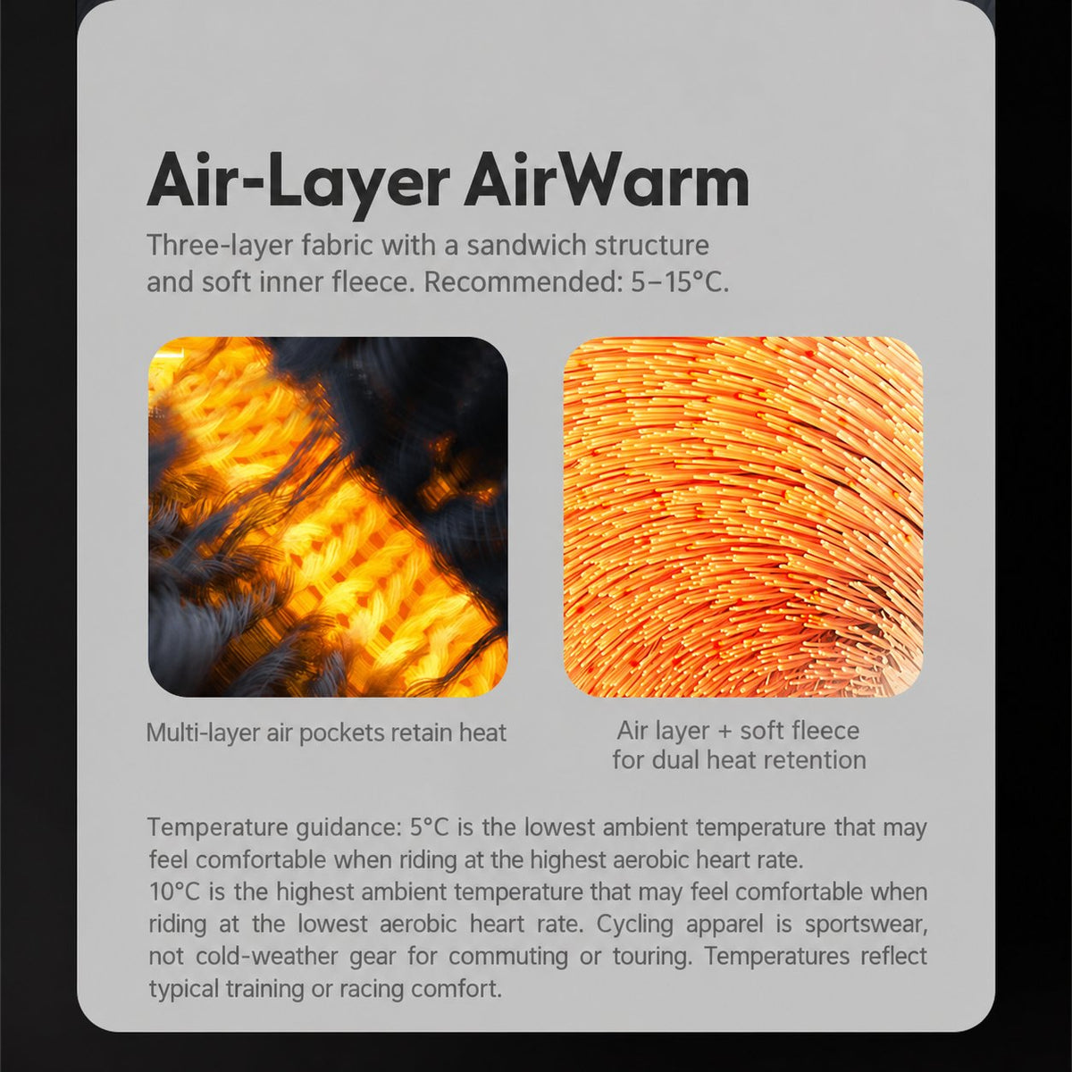 Women's Water-Repellent AirWarm Fleece Road Cycling Jersey — product story image 19 of 40