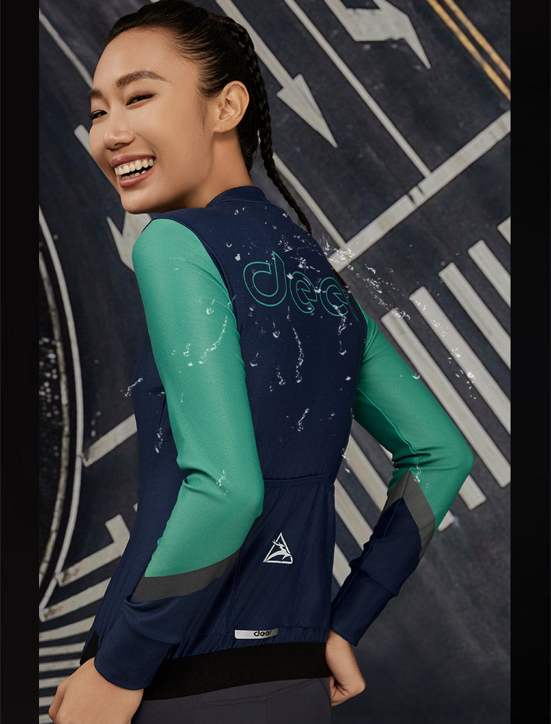 Women's Water-Repellent AirWarm Fleece Road Cycling Jersey — product story image 21 of 40