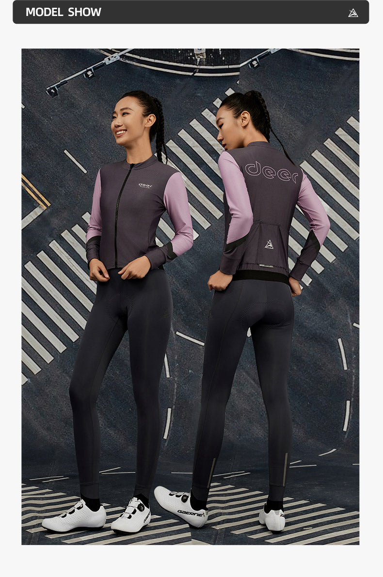 Women's Water-Repellent AirWarm Fleece Road Cycling Jersey — product story image 28 of 40