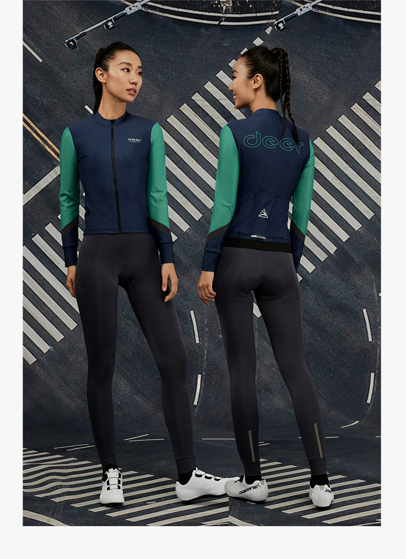 Women's Water-Repellent AirWarm Fleece Road Cycling Jersey — product story image 29 of 40