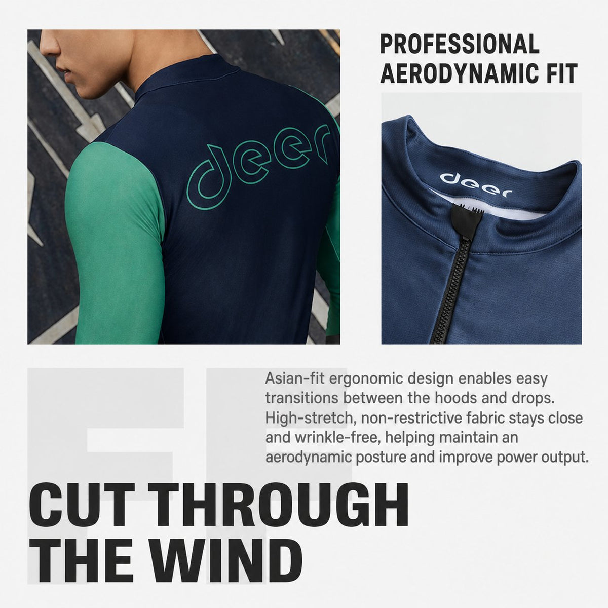 Men's AirWarm Fleece Ergonomic-Fit Long-Sleeve Cycling Jersey — product story image 03 of 32