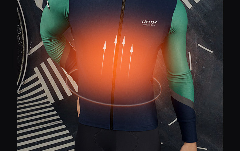 Men's AirWarm Fleece Ergonomic-Fit Long-Sleeve Cycling Jersey — product story image 15 of 32