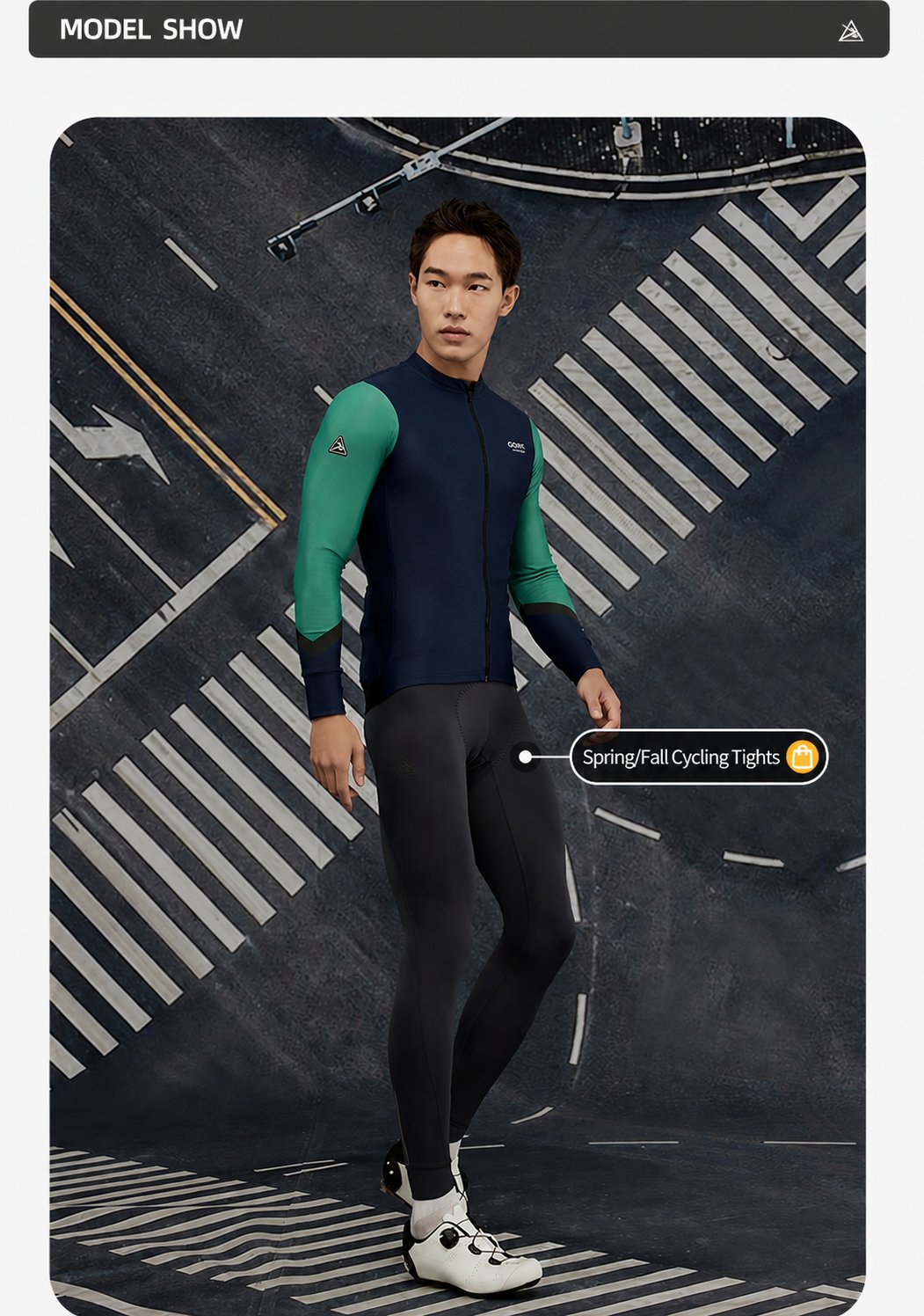 Men's AirWarm Fleece Ergonomic-Fit Long-Sleeve Cycling Jersey — product story image 25 of 32