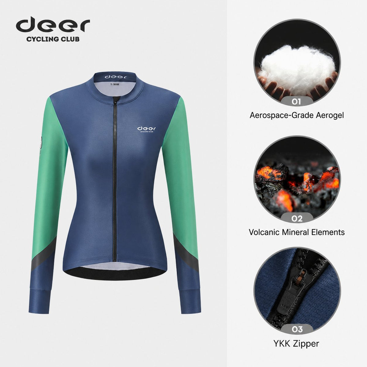 Women's AirWarm Fleece Cool-Weather Road Cycling Jersey — product story image 06 of 32