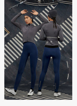 Women's AirWarm Fleece Long-Sleeve Cycling Jersey with Four Pockets — thumbnail 8 of 40