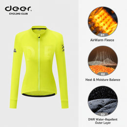 Women's AirWarm Fleece Long-Sleeve Cycling Jersey with Four Pockets — thumbnail 9 of 40
