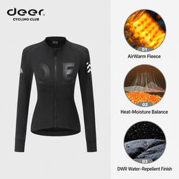 Women's AirWarm Fleece Long-Sleeve Cycling Jersey with Four Pockets — thumbnail 11 of 40