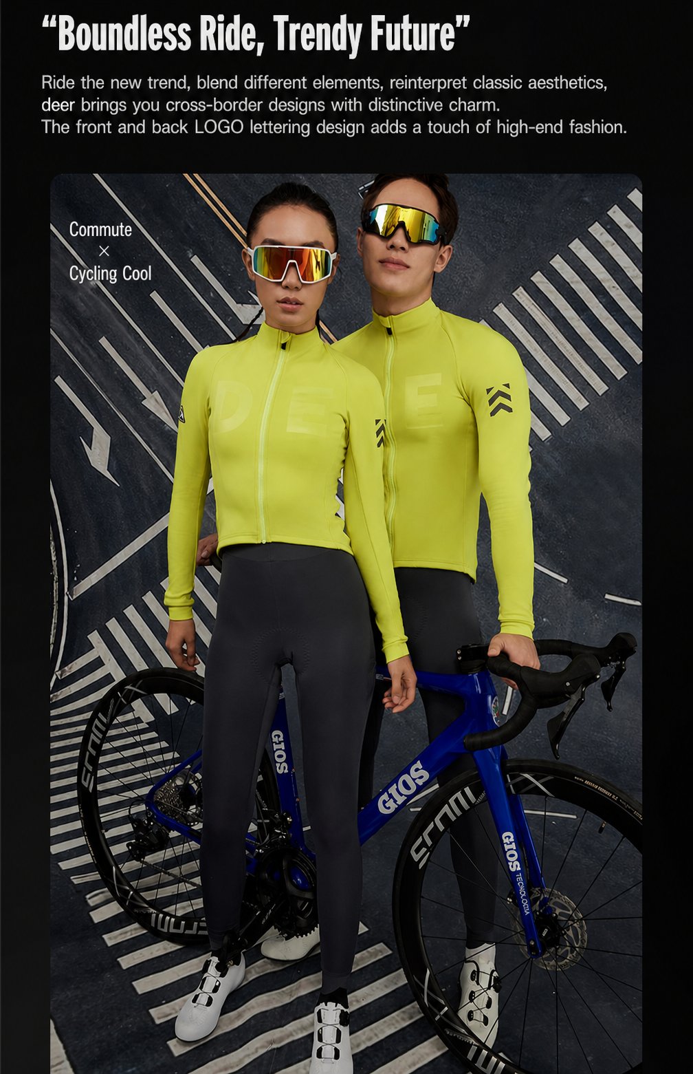 Women's AirWarm Fleece Long-Sleeve Cycling Jersey with Four Pockets — product story image 20 of 40