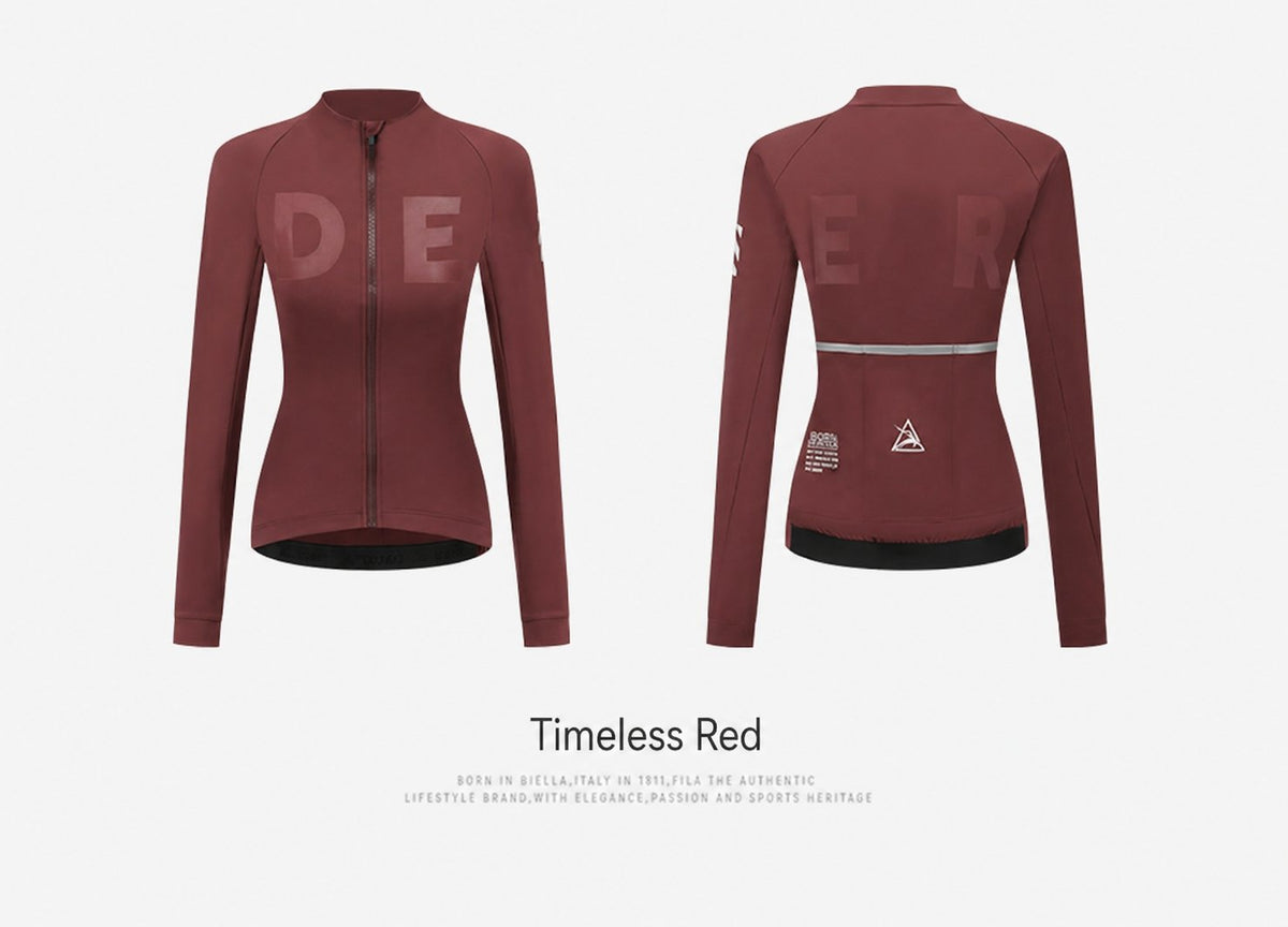 Women's AirWarm Fleece Long-Sleeve Cycling Jersey with Four Pockets — product story image 37 of 40