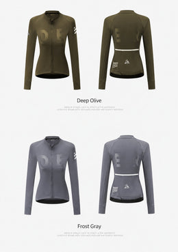 Women's AirWarm Fleece Long-Sleeve Cycling Jersey with Four Pockets — thumbnail 40 of 40