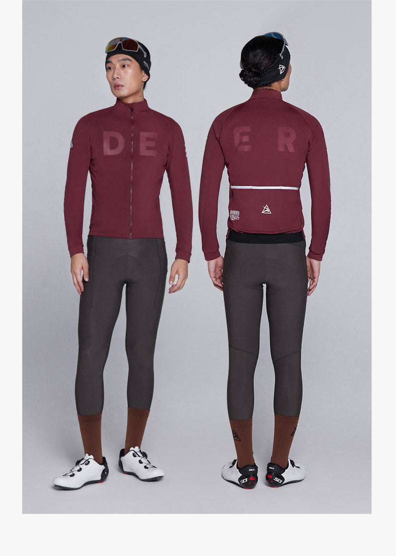 Men's AirWarm Fleece Long-Sleeve Cycling Jersey with Four Pockets — product story image 05 of 41
