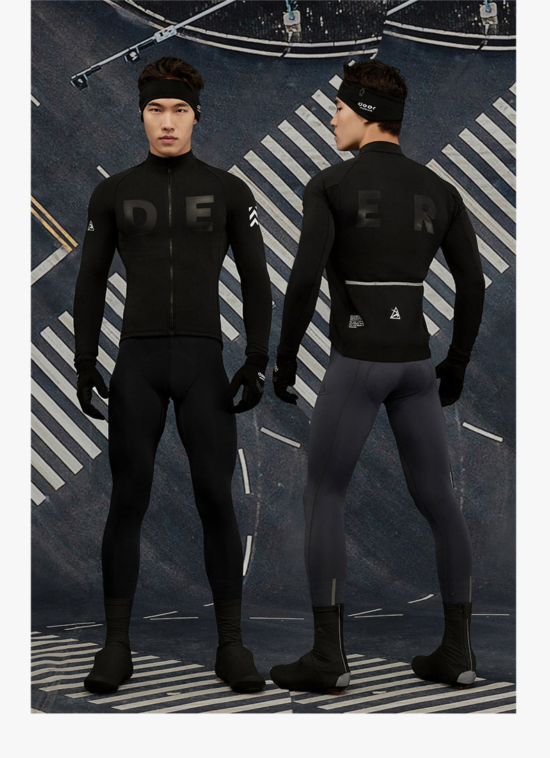 Men's AirWarm Fleece Long-Sleeve Cycling Jersey with Four Pockets — product story image 09 of 41