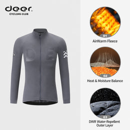 Men's AirWarm Fleece Long-Sleeve Cycling Jersey with Four Pockets — thumbnail 14 of 41