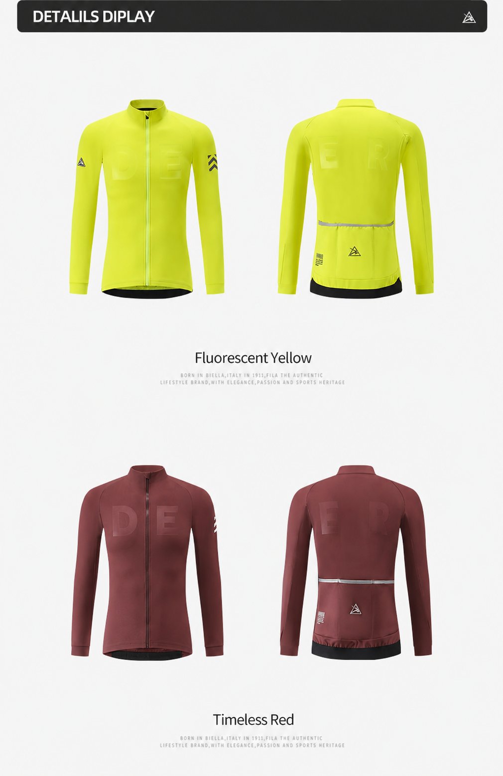 Men's AirWarm Fleece Long-Sleeve Cycling Jersey with Four Pockets — product story image 39 of 41