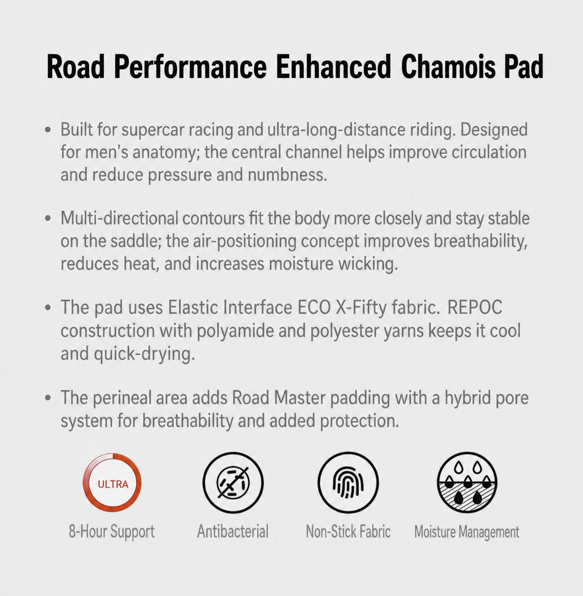Men's Lightweight Anatomical Pouch Chamois Cycling Bib Shorts — product story image 14 of 32
