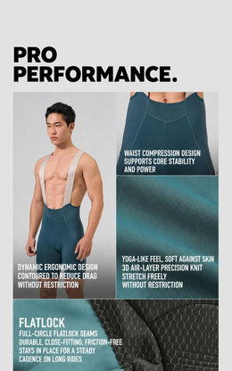 Men's Wide-Strap Cushioned Summer Road Cycling Bib Shorts — thumbnail 6 of 9