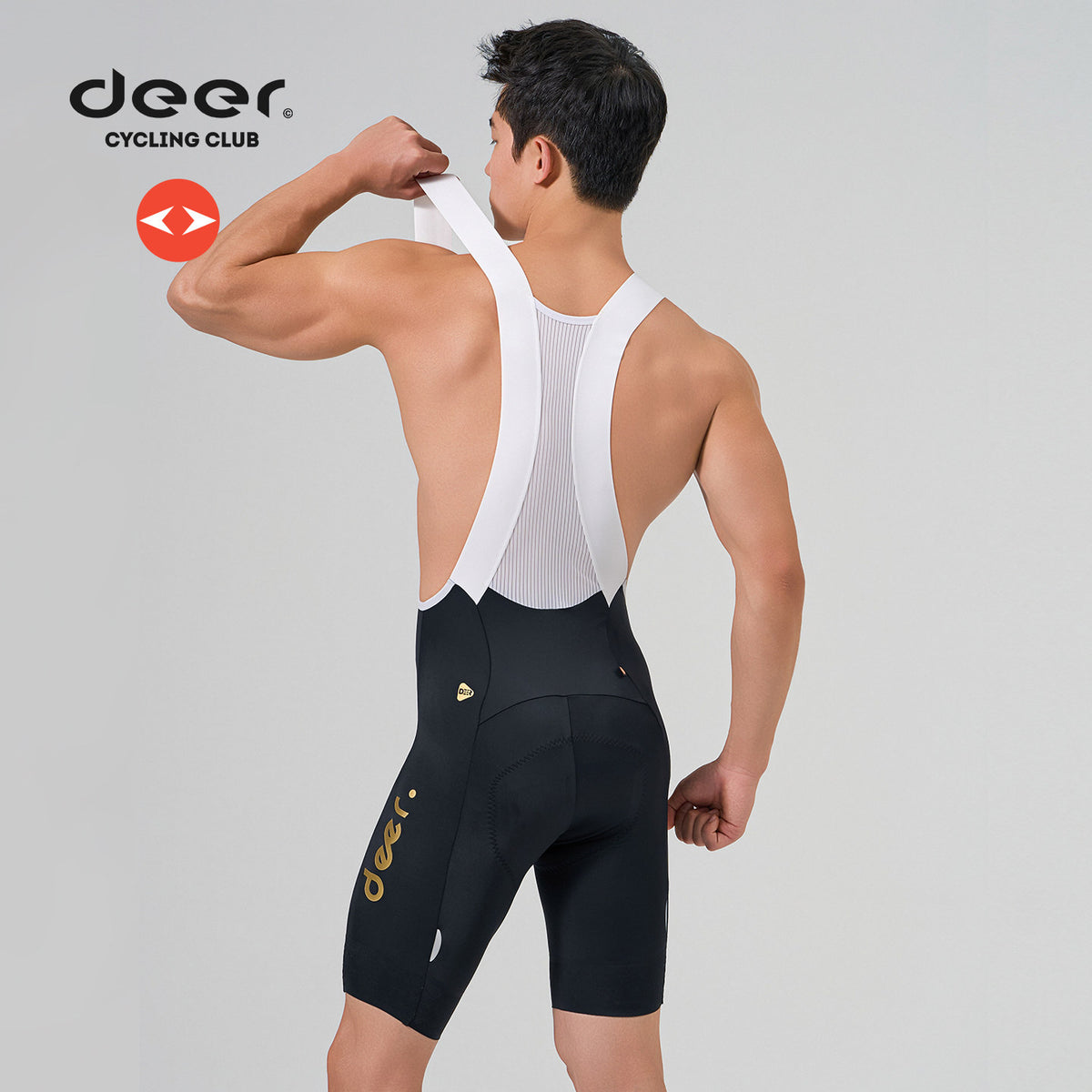 Men's Dual-Density Chamois Bib Shorts with Integrated Leg Openings — product story image 02 of 22