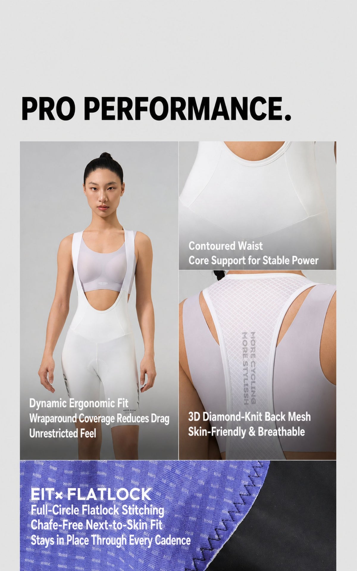 Women's Breathable Wraparound-Fit Summer Cycling Bib Shorts — product story image 04 of 10