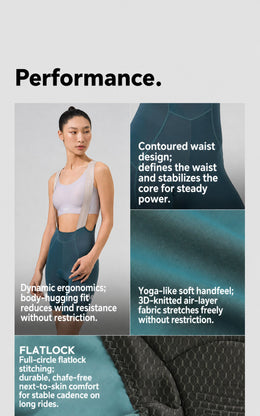 Women's 3D-Knit Breathable Summer Cycling Bib Shorts — thumbnail 5 of 11