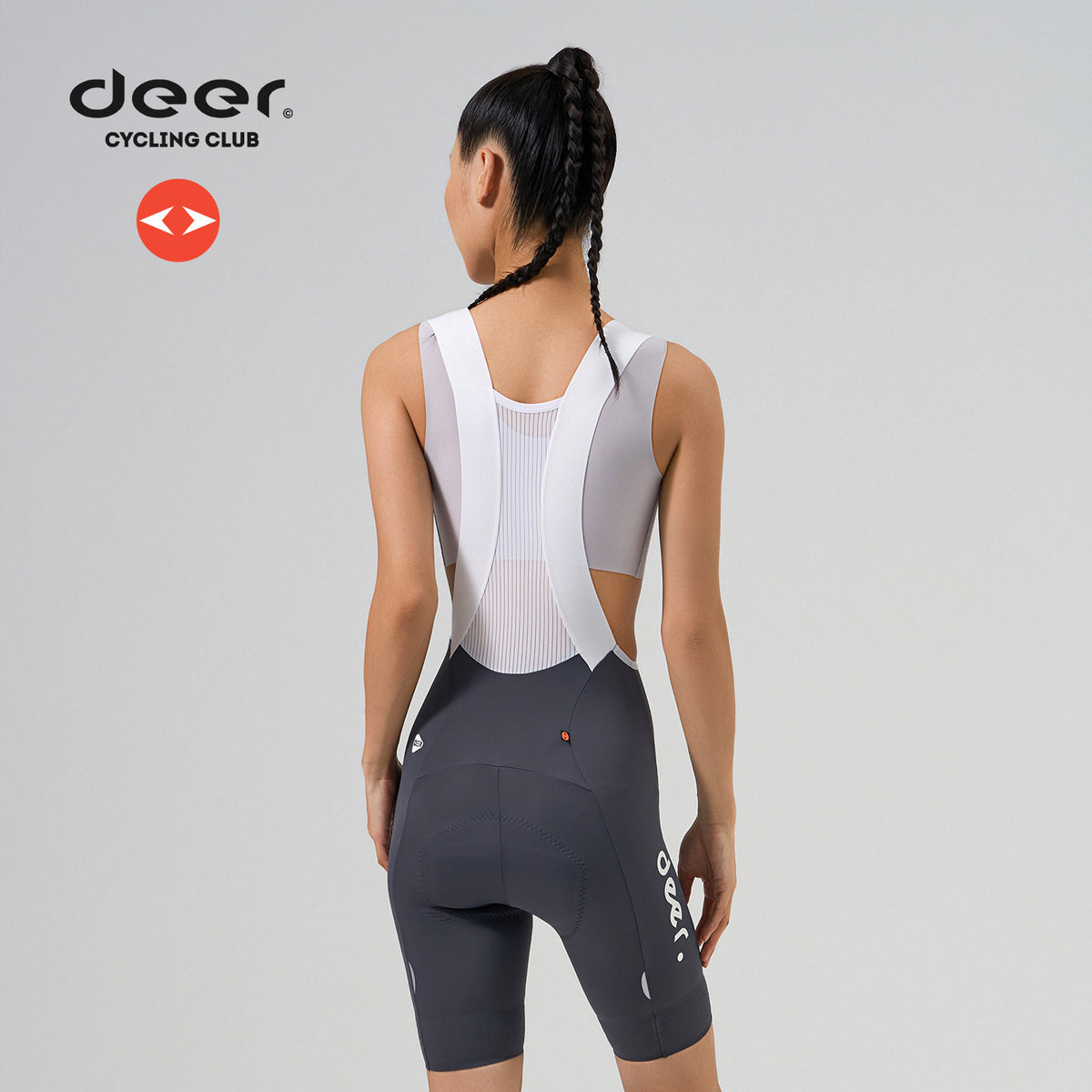 Women's Abrasion-Resistant Dual-Arrow Chamois Road Cycling Bib Shorts — product story image 03 of 22
