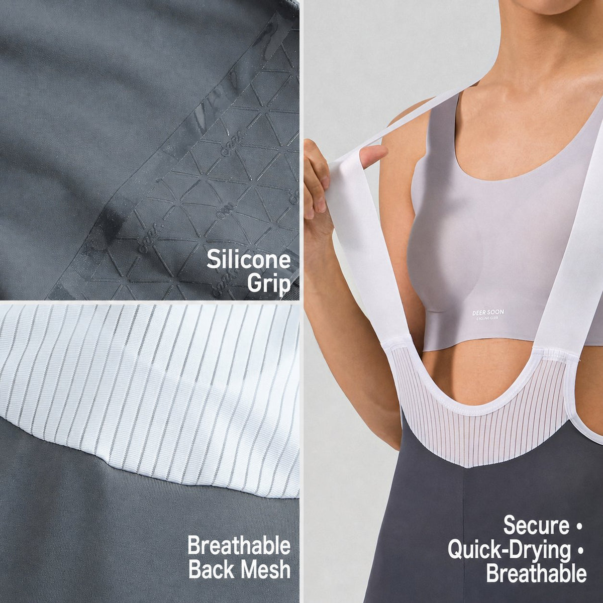 Women's Abrasion-Resistant Dual-Arrow Chamois Road Cycling Bib Shorts — product story image 05 of 22