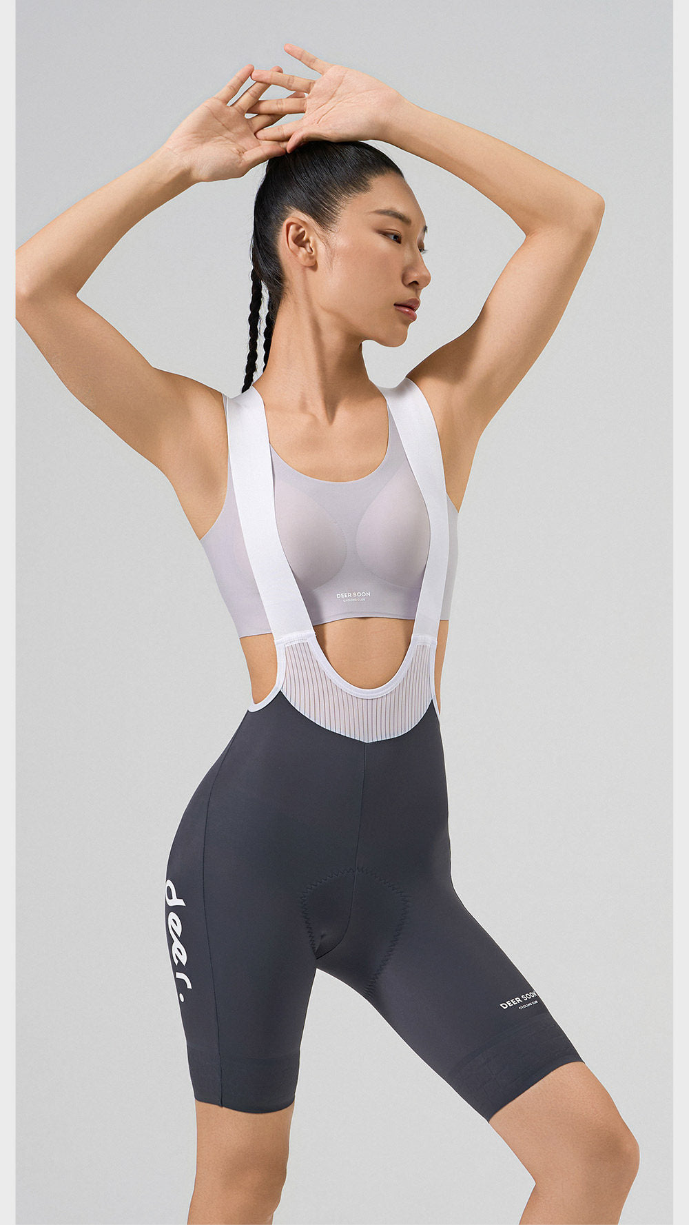 Women's Abrasion-Resistant Dual-Arrow Chamois Road Cycling Bib Shorts — product story image 14 of 22