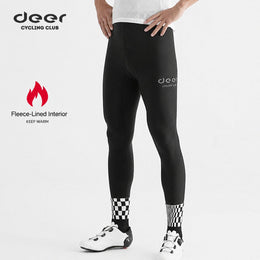 Men's Fleece-Lined Wind-Resistant Road Cycling Bib Tights — thumbnail 1 of 31