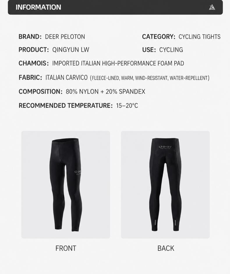 Men's Fleece-Lined Wind-Resistant Road Cycling Bib Tights — product story image 08 of 31