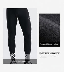 Men's Fleece-Lined Wind-Resistant Road Cycling Bib Tights — thumbnail 27 of 31