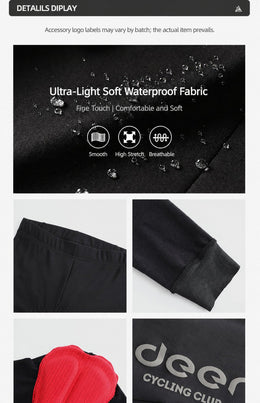Men's Fleece-Lined Wind-Resistant Road Cycling Bib Tights — thumbnail 30 of 31