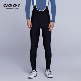 Brushed-Fleece Water-Repellent Men's Cycling Bib Tights — 4 Options