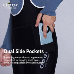 Brushed-Fleece Water-Repellent Men's Cycling Bib Tights — 4 Options